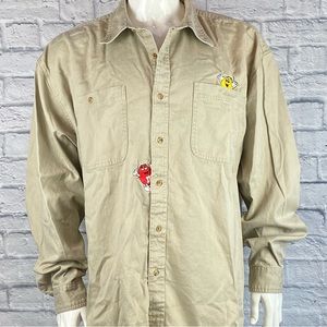 Vintage Planet Mars M&Ms Mens Button Up Shirt